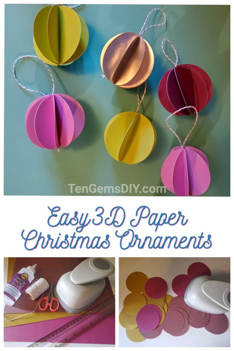 How To Make Easy D Paper Christmas Ornaments Tengemsdiy