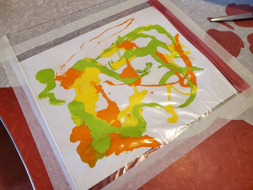 Easy Clean Up Squish Painting For Kids