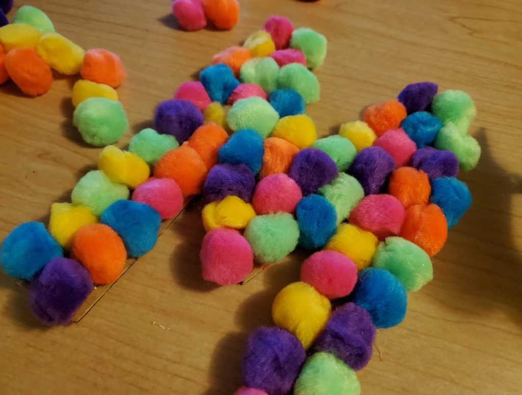 Colorful Hand Made PomPom Letters
