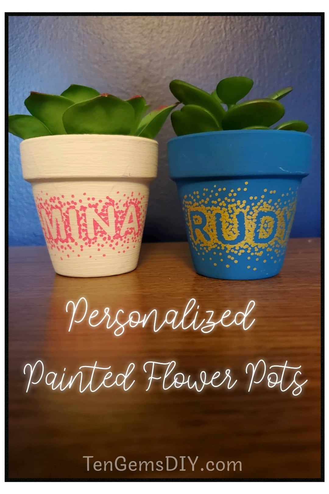 Personalized Painted Flower Pots