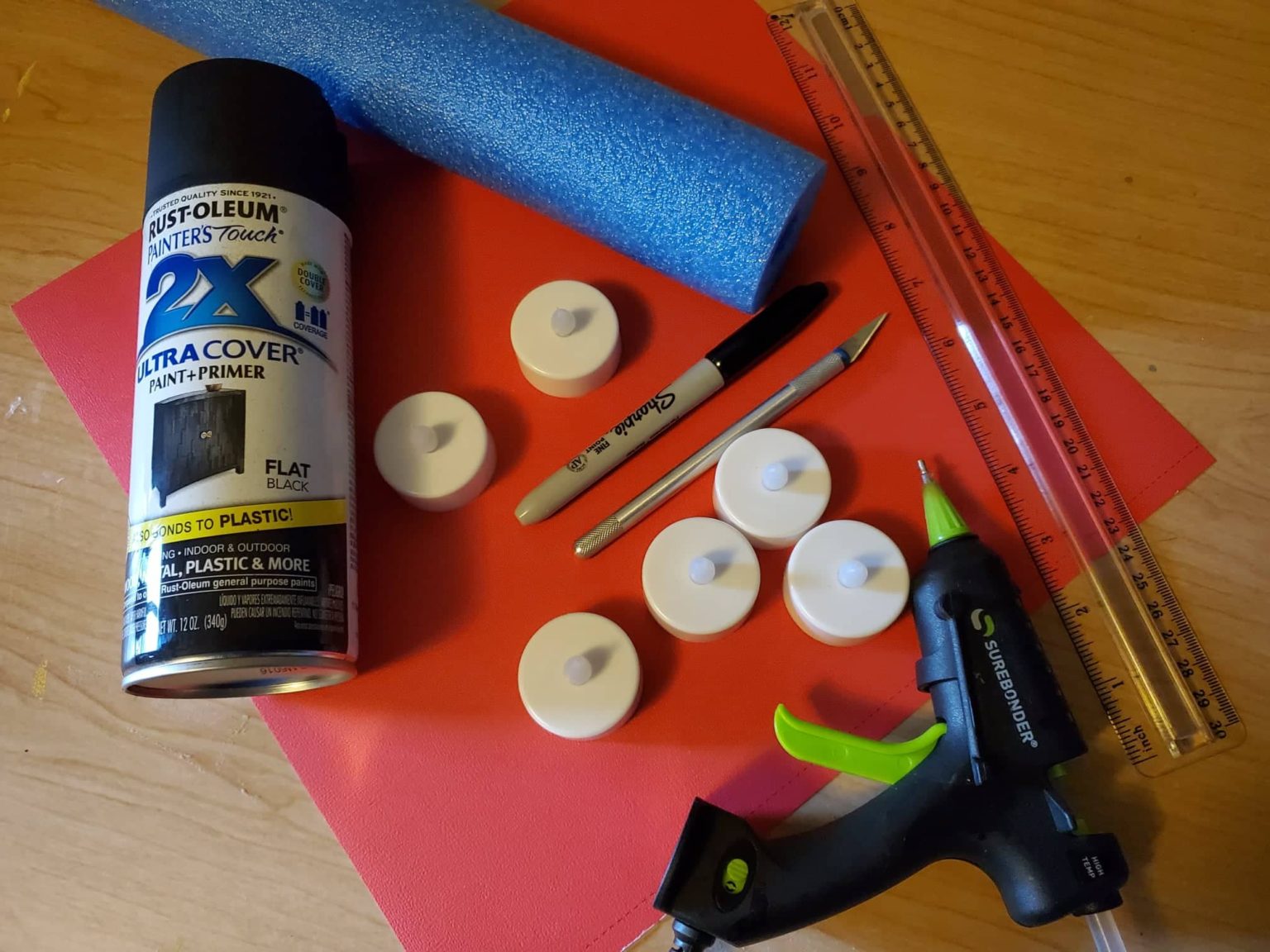 How To Make Pool Noodle Halloween Candles - TenGemsDIY.com