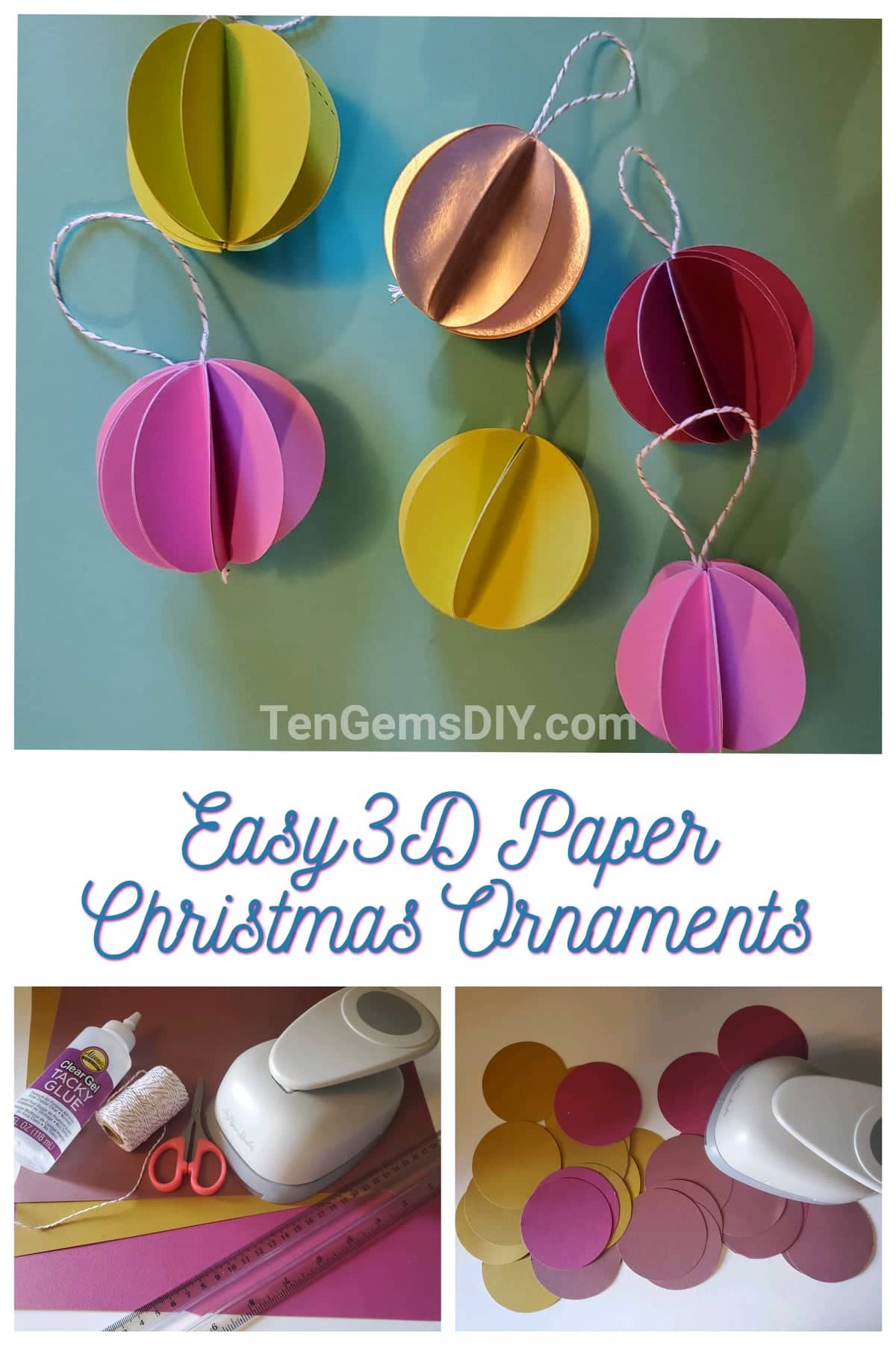 Diy Paper Christmas Ornaments Archives Tengemsdiy Com