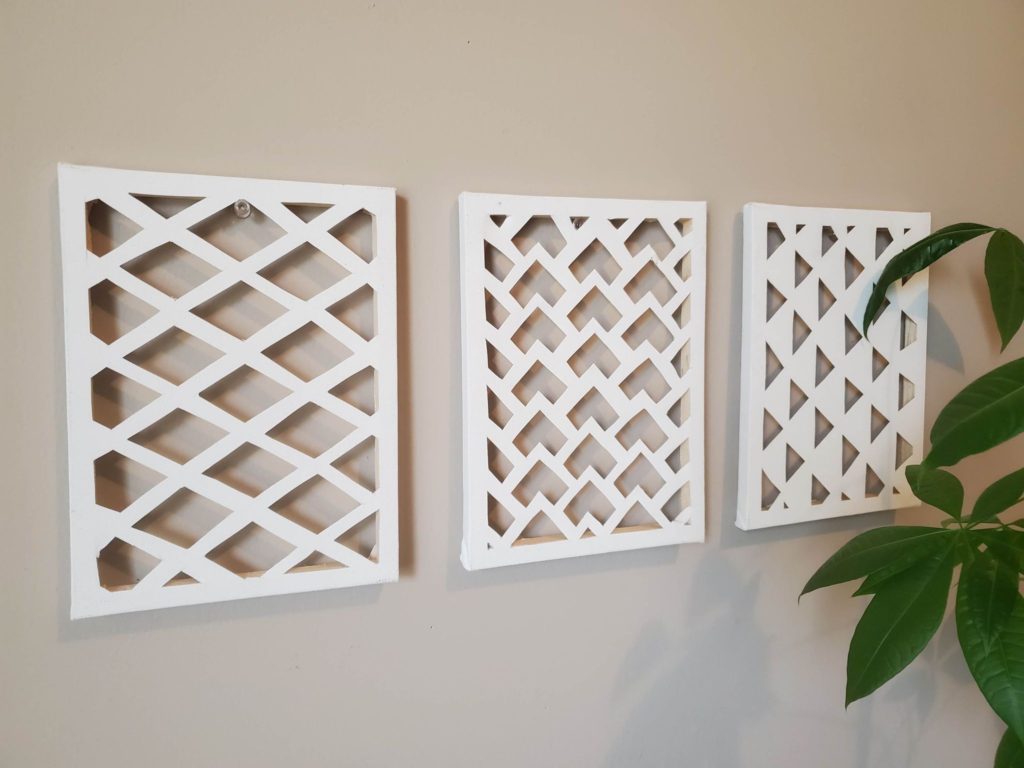 Make your own cutout canvas wall art