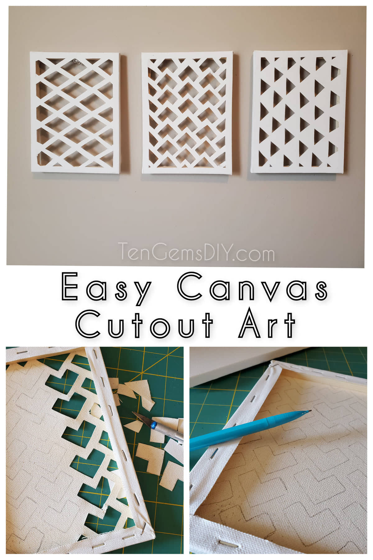 How To Make Easy Canvas Cutout Art